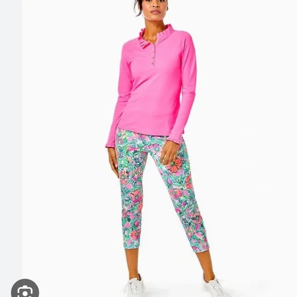 Lilly Pulitzer Luxletic Corso Crop Pant UPF 50 - Picture 1 of 5